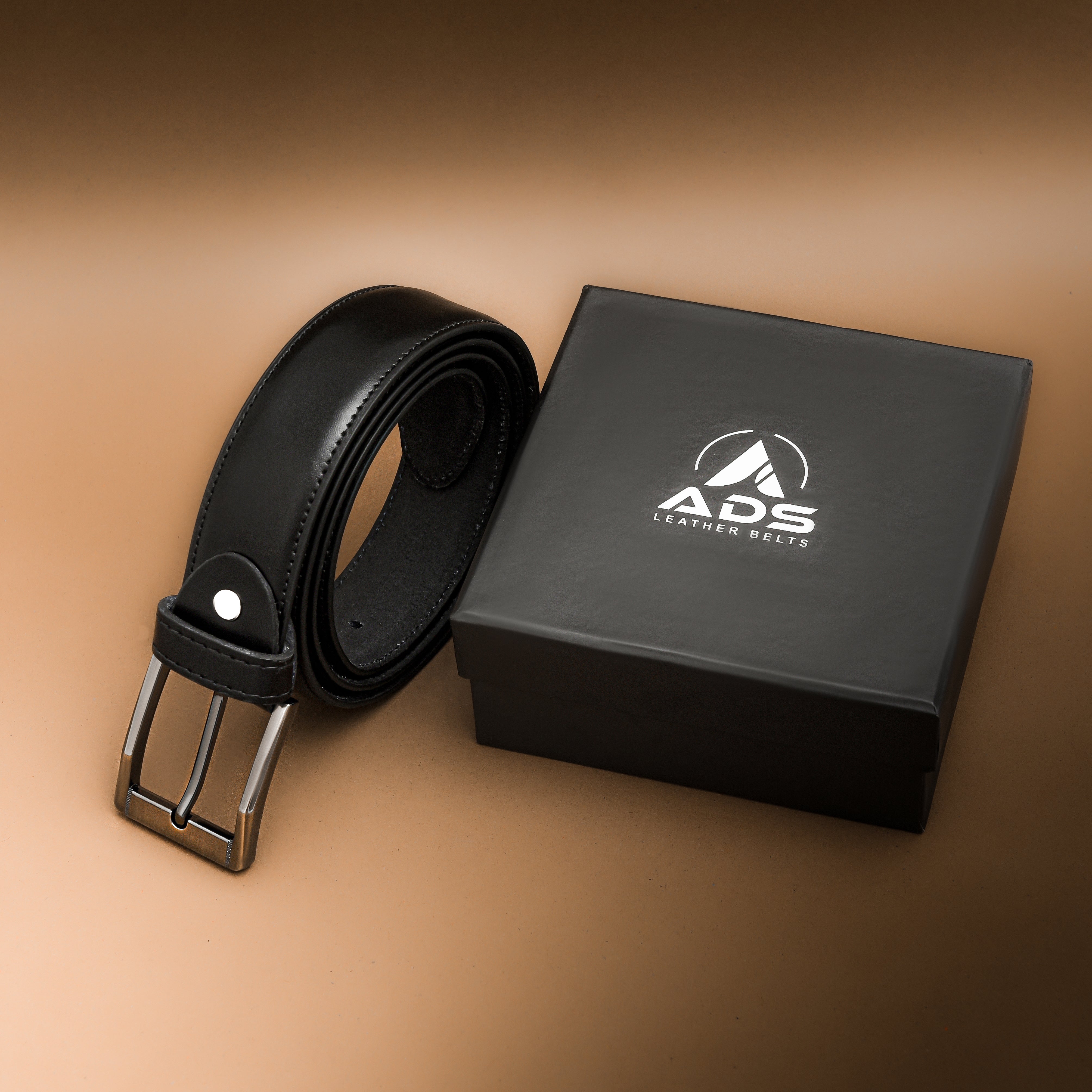 High Chrome 100% Leather Belt Black Art #590