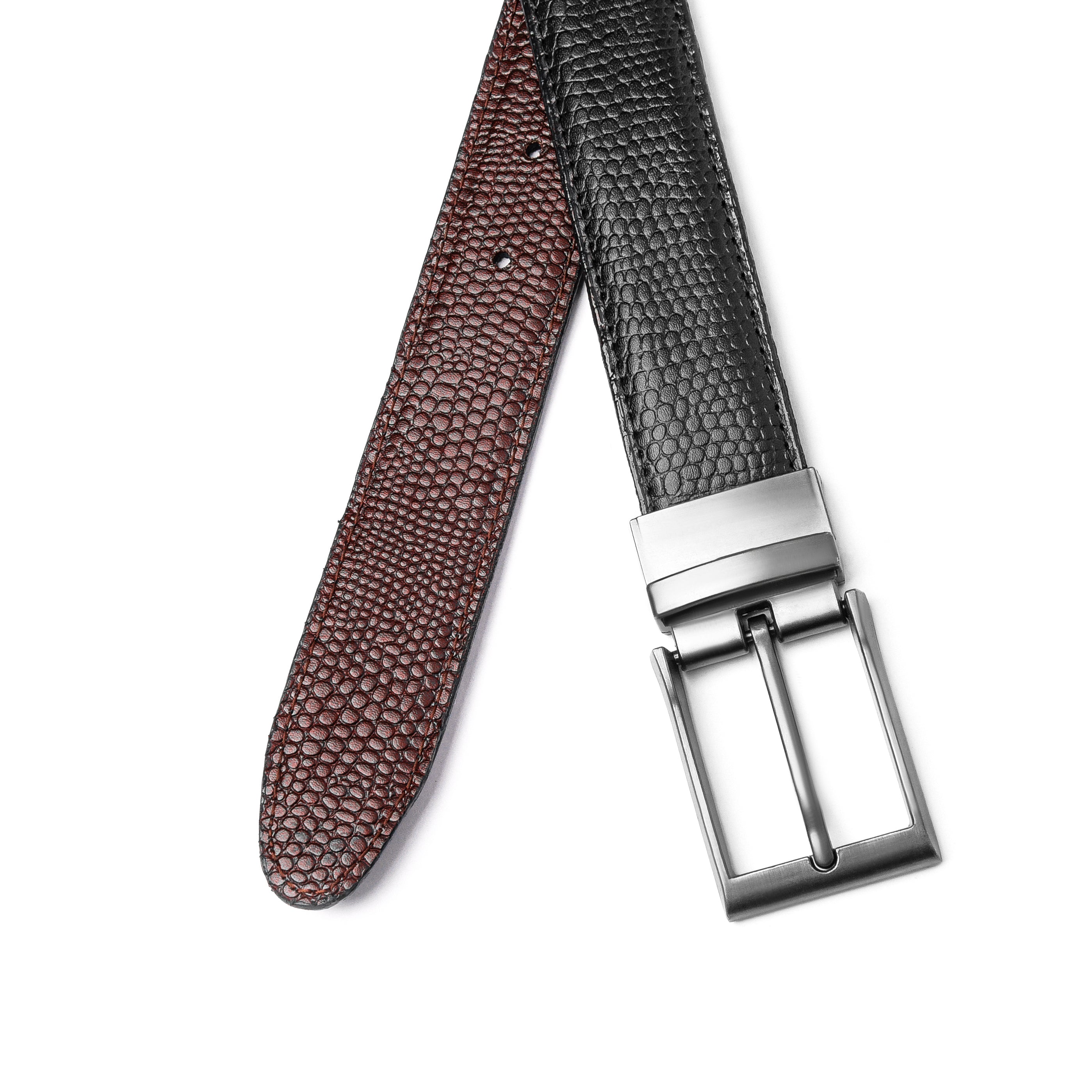 2-in-1 Reversible Belt Snake Texture Art