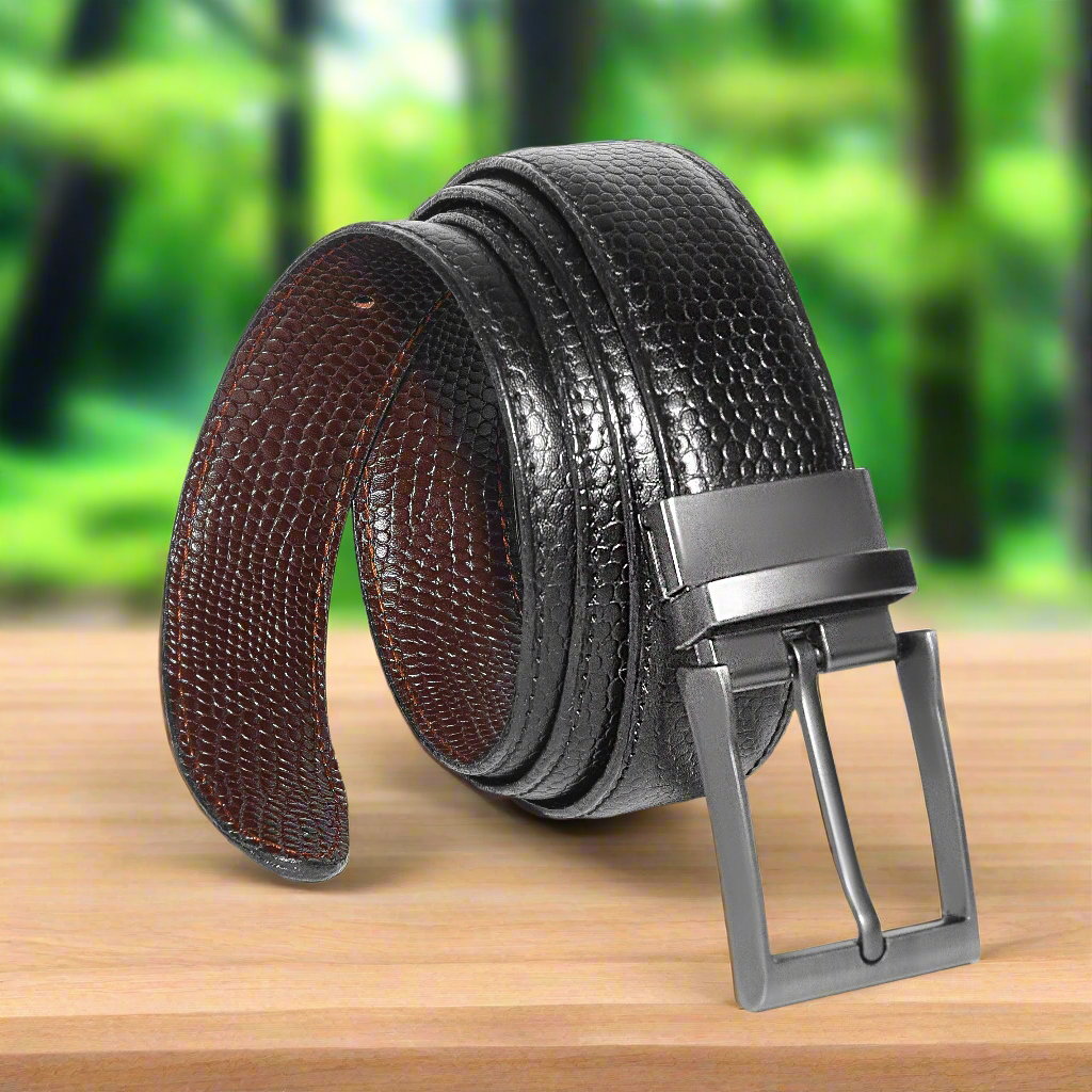 2-in-1 Reversible Belt Snake Texture Art