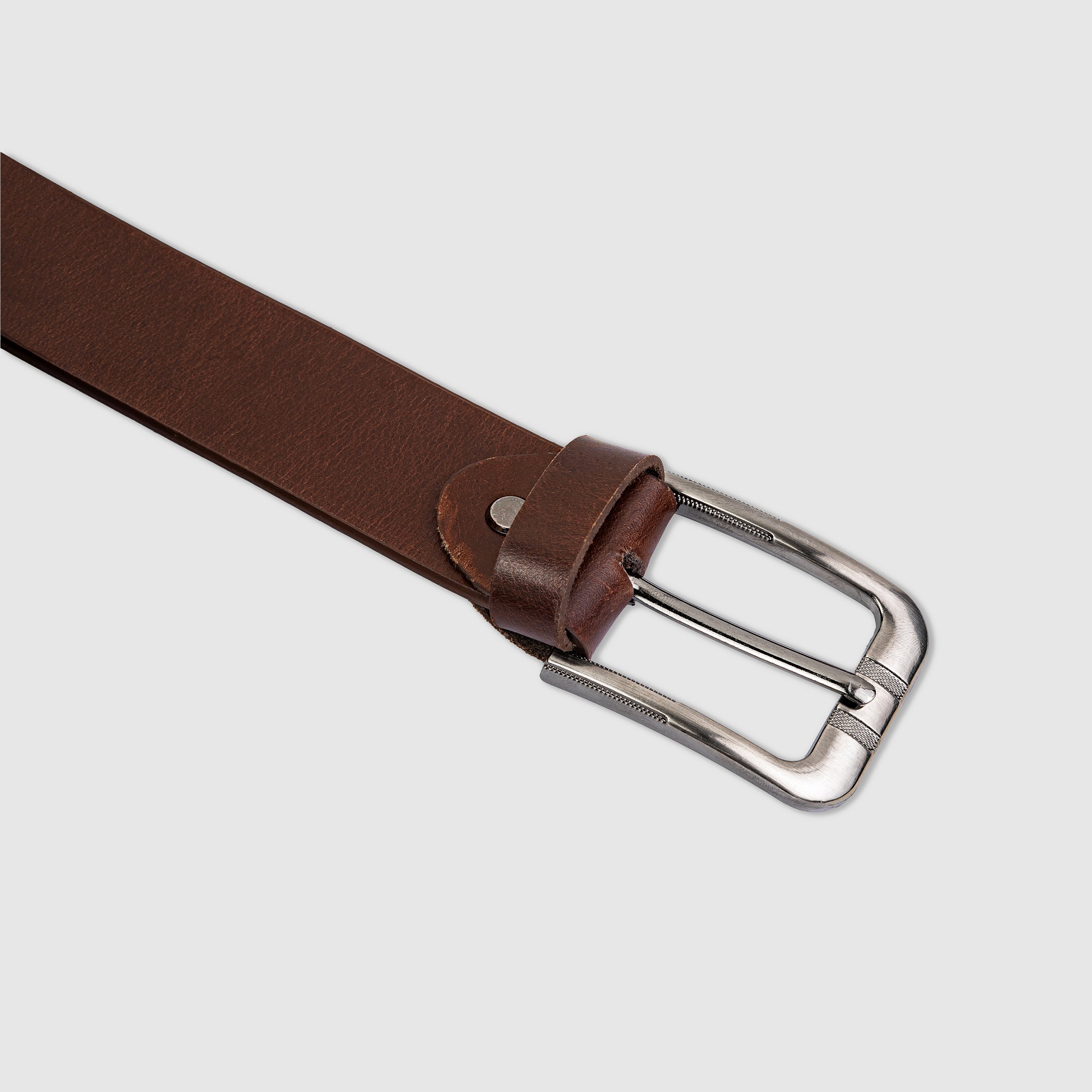 Men Pull Up Leather Belt Brown Art #721