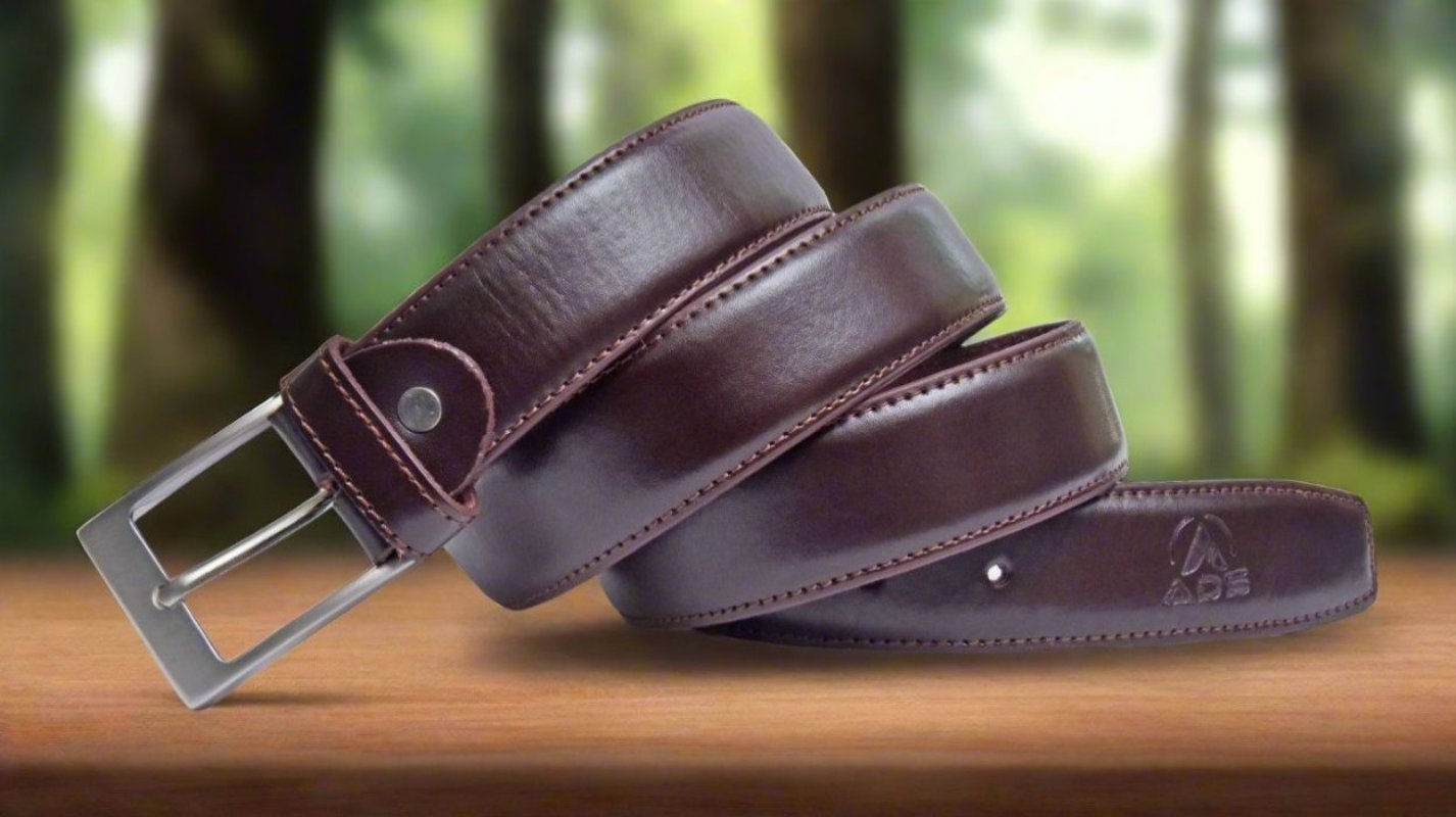 High Chrome 100% Leather Belt Brown Art #591