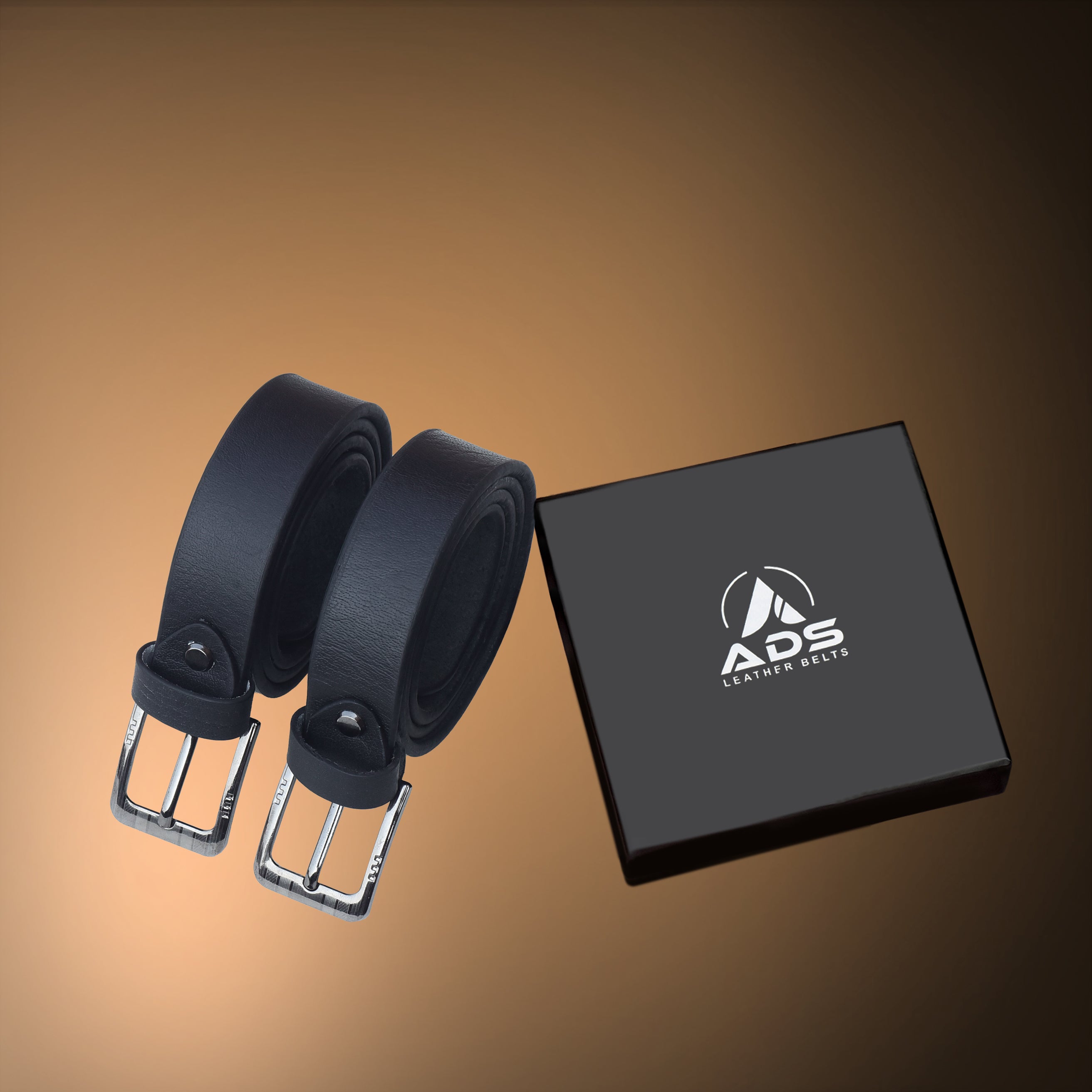 Kids Softy Grain Leather Belt Black