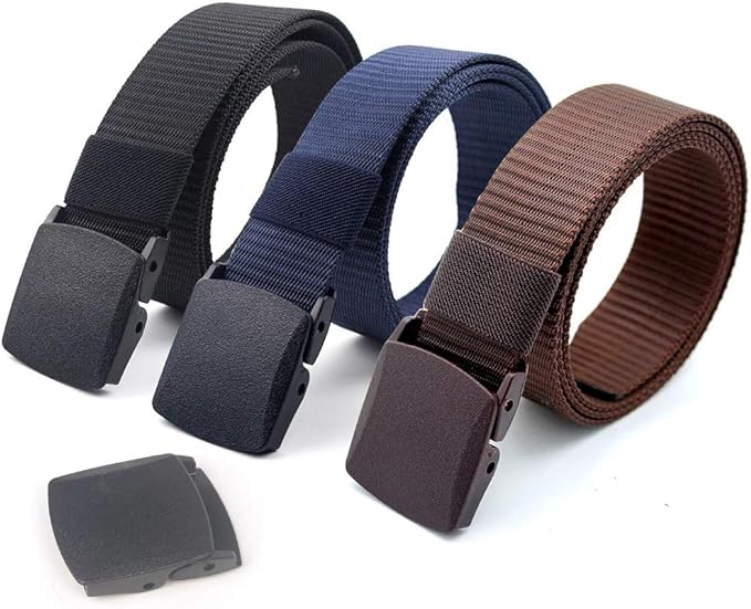 Bundle Of 3 Mens Casual Nylon Belt  Art #918