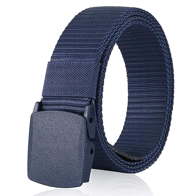 Mens Casual Nylon Belt Blue Art #918