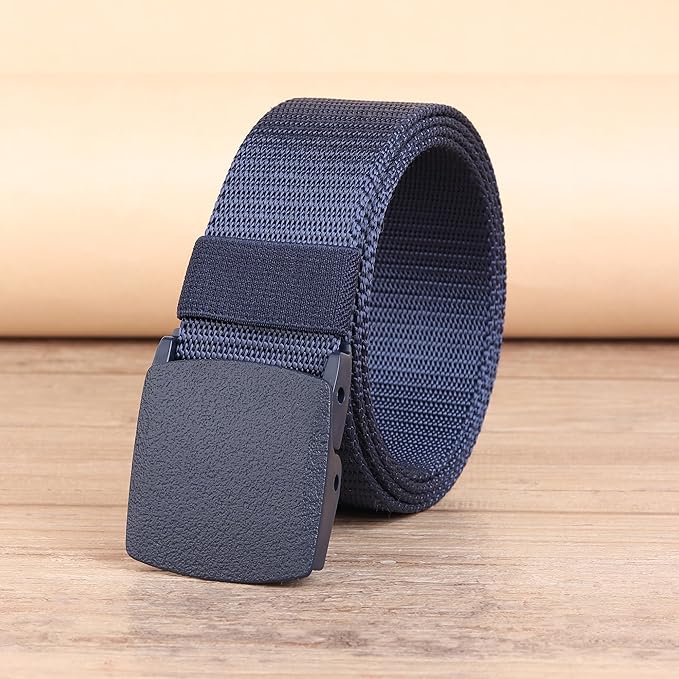 Mens Casual Nylon Belt Blue Art #918