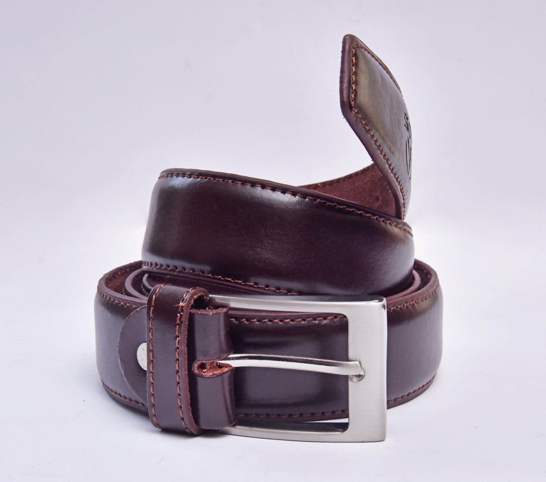 High Chrome 100% Leather Belt Brown Art #591