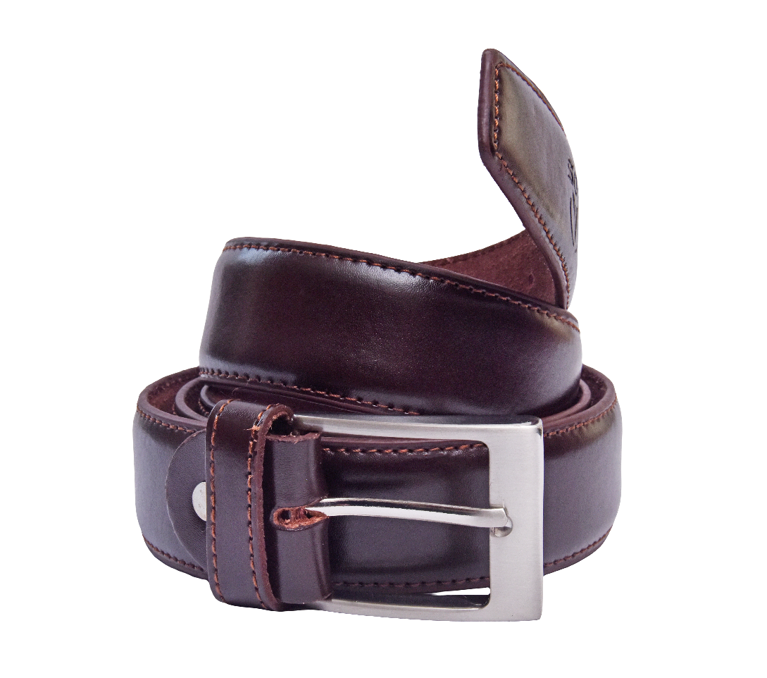 High Chrome 100% Leather Belt Brown Art #591